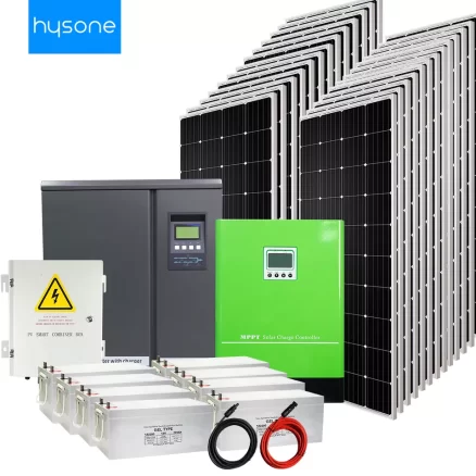 5KW Hybrid Solar Energy System 10pcs panels-5KWH Lithium battery 5