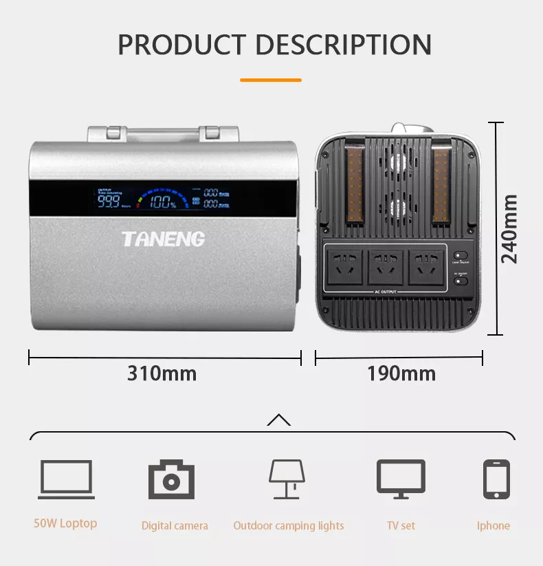 large capacity LiFePO4 battery 1000w portable solar generator 10000w Tent Camping Adventures portable power station 4 large capacity LiFePO4 battery 1000w portable solar generator 10000w Tent Camping Adventures portable power station - Image 4
