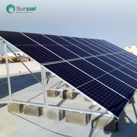 China Sunpal Single PV Module Mono Half Cell Bifacial 50pcs Solar Panels Factory Price For Home 1