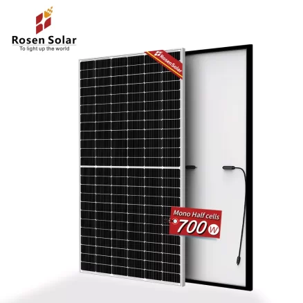 Rosen Hot Sell 450W Half Cell PV Module Mono Solar Panel 5BB 9BB 31pcs Solar Panels 6