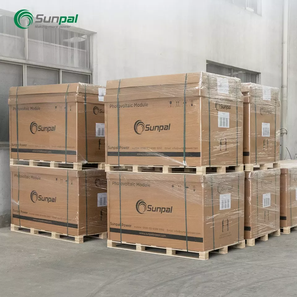 China Sunpal Single PV Module Mono Half Cell Bifacial 50pcs Solar Panels Factory Price For Home 3 China Sunpal Single PV Module Mono Half Cell Bifacial 50pcs Solar Panels Factory Price For Home - Image 3