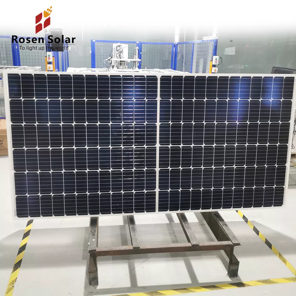 Rosen Hot Sell 450W Half Cell PV Module Mono Solar Panel 5BB 9BB 31pcs Solar Panels 4 Rosen Hot Sell 450W Half Cell PV Module Mono Solar Panel 5BB 9BB 31pcs Solar Panels - Image 4