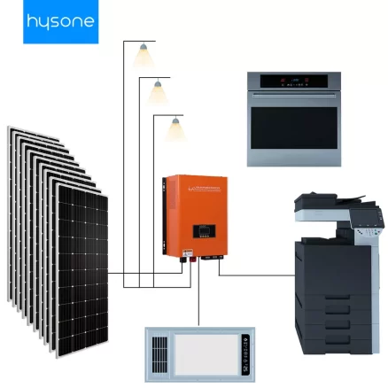 5KW Hybrid Solar Energy System 10pcs panels-5KWH Lithium battery 4