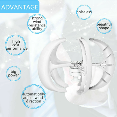 1000W Vertical Wind Turbine 12v 24V Vertical Axis Wind Generator VAWT Small Windmill Free Energy With MPPT Charging Controller 6 1000W Vertical Wind Turbine 12v 24V Vertical Axis Wind Generator VAWT Small Windmill Free Energy With MPPT Charging Controller - Image 6