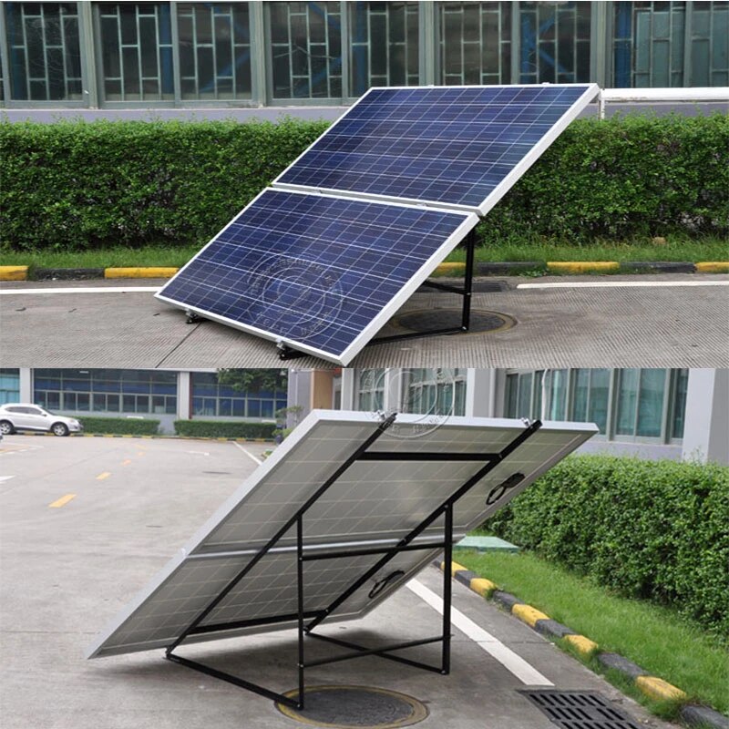 Solar Panel Kit With Mounting Bracket Photovoltaic Panel 380W 24v Solar Battery Charger Off Grid Home Solar System Roof Floor 1