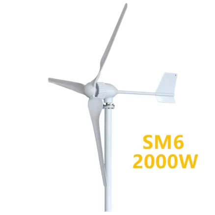 SM6-2000w Power Generator 24V 48V 96V 3 Nylon Fiber Blade Horizontal Home Wind Turbines Wind Generator Power Windmill 1