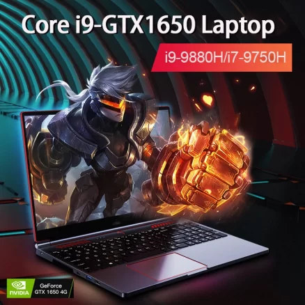 16.1 inch Gaming Laptop Intel Core i9-9880H i7-10750H GTX 1650 4G Mini PC Windows 10/11 64GB 2TB SSD Ultrabook Computer 3