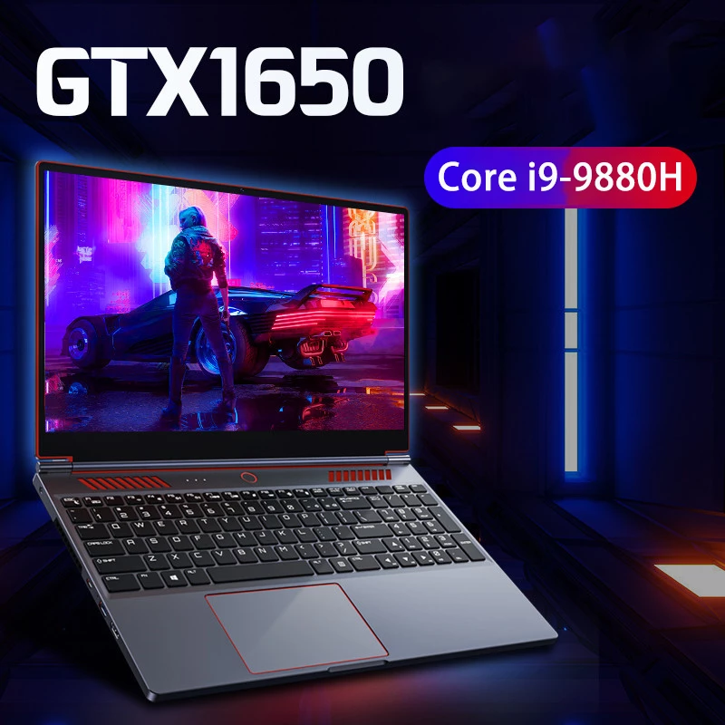 16.1 inch Gaming Laptop Intel Core i9-9880H i7-10750H GTX 1650 4G Mini PC Windows 10/11 64GB 2TB SSD Ultrabook Computer 1