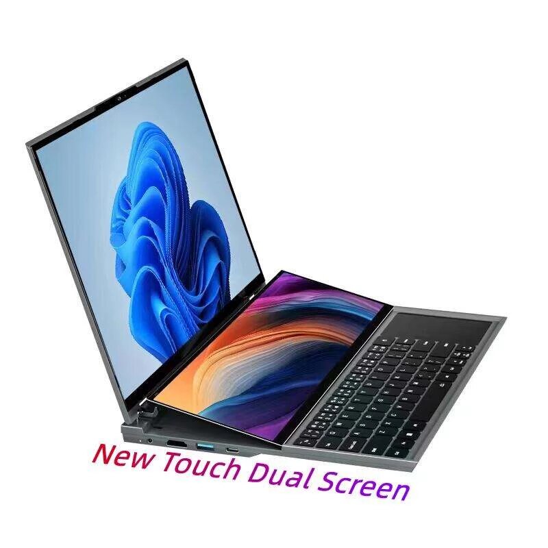 2022 Dual Screen Touch Laptop Office Gaming Notebook Metal Win10 16.1 inch +14.0" Intel I7-10875H 64GB+2TB PCI Express Touchpad 1