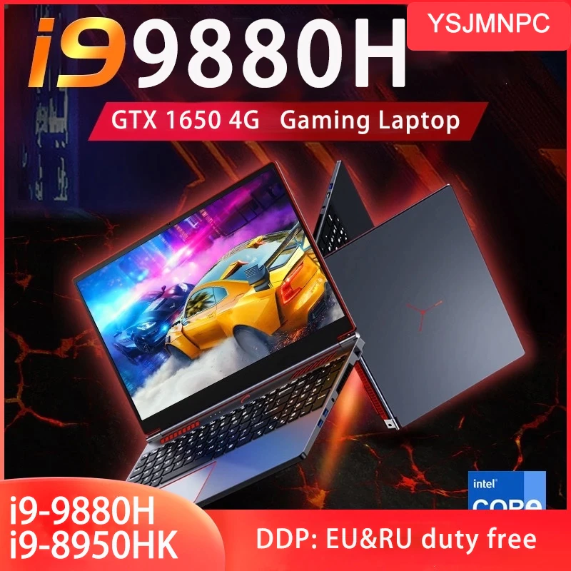 2022 New Gaming Laptop Intel Core i9-9980HK i9-8950HK i7-9750H Nvidia Geforce GTX 1650 4G Mini PC Ultrabook Win10/11 Fingerprint 1