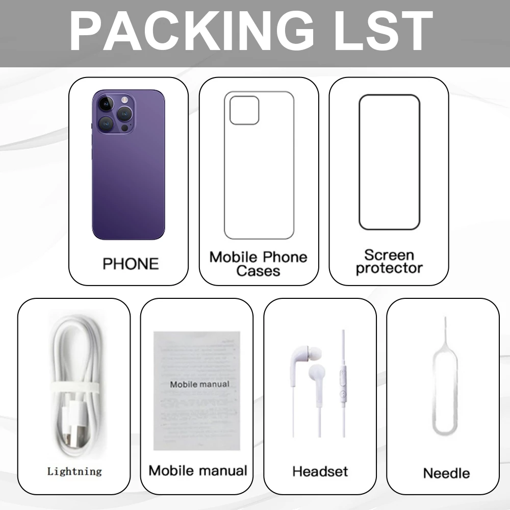 2022 Original Smartphone I14 Pro Max Ultra HD Screen 4G 5G Dual SIM Phone Cell Phone 7.3 Inch 50+108MP 6000mAh Celulares 2 2022 Original Smartphone I14 Pro Max Ultra HD Screen 4G 5G Dual SIM Phone Cell Phone 7.3 Inch 50+108MP 6000mAh Celulares - Image 2