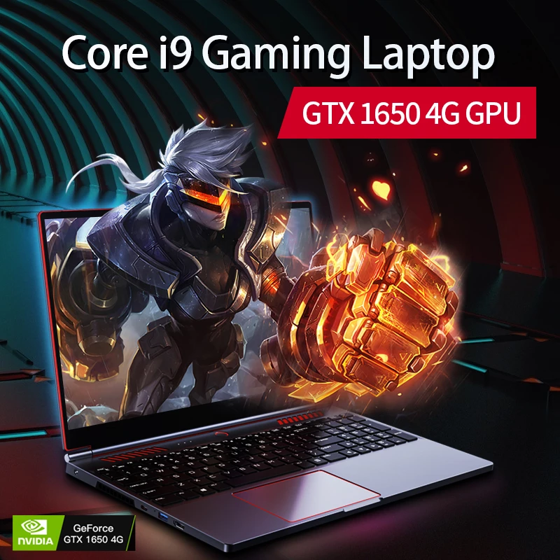 Notebook Intel Core i9-9880H Gaming Laptop PC Gamer Nvidia Geforce GTX 1650 4G GPU Game Design Computer 16G/32G RAM Ultrabook 2