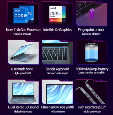 11TH Gen Gaming Laptop 15.6 Inch Intel Core i7 1165G7 i5 1135G7 NVIDIA MX450 2G 32GB RAM Fingerprint Notebook Windows10 WiFi6 BT 4 11TH Gen Gaming Laptop 15.6 Inch Intel Core i7 1165G7 i5 1135G7 NVIDIA MX450 2G 32GB RAM Fingerprint Notebook Windows10 WiFi6 BT - Image 4