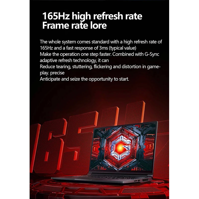 Xiaomi Redmi G Game Pro Laptop AMD R7 6800H/ R5 6600H16GB DDR4 512GB SSD RTX 3060/3050 Notebook 165Hz 16Inch Full HD Screen 4 Xiaomi Redmi G Game Pro Laptop AMD R7 6800H/ R5 6600H16GB DDR4 512GB SSD RTX 3060/3050 Notebook 165Hz 16Inch Full HD Screen - Image 4