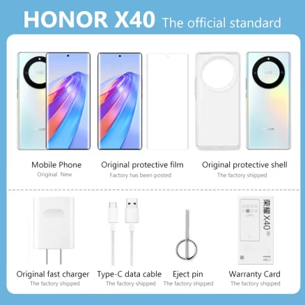 11.11 NEW Honor X40 mobile phone 120Hz OLED hard core curved screen 5100mAh fast charge large battery 5G smartphone 11 11 sale 2