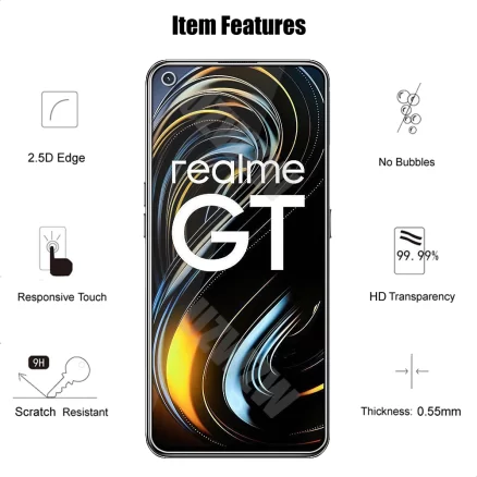 For Realme GT Neo / Realme GT 5G Camera Lens Film and Phone Protective Tempered Glass Screen Protector 6