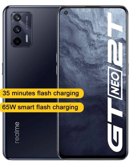 Realme GT Neo 2T 5G Mobile Phones NFC 6.43" AMOLED 120Hz Dimensity 1200-AI 5G 64MP Camera 65W 4500mAh Android Smartphone 2