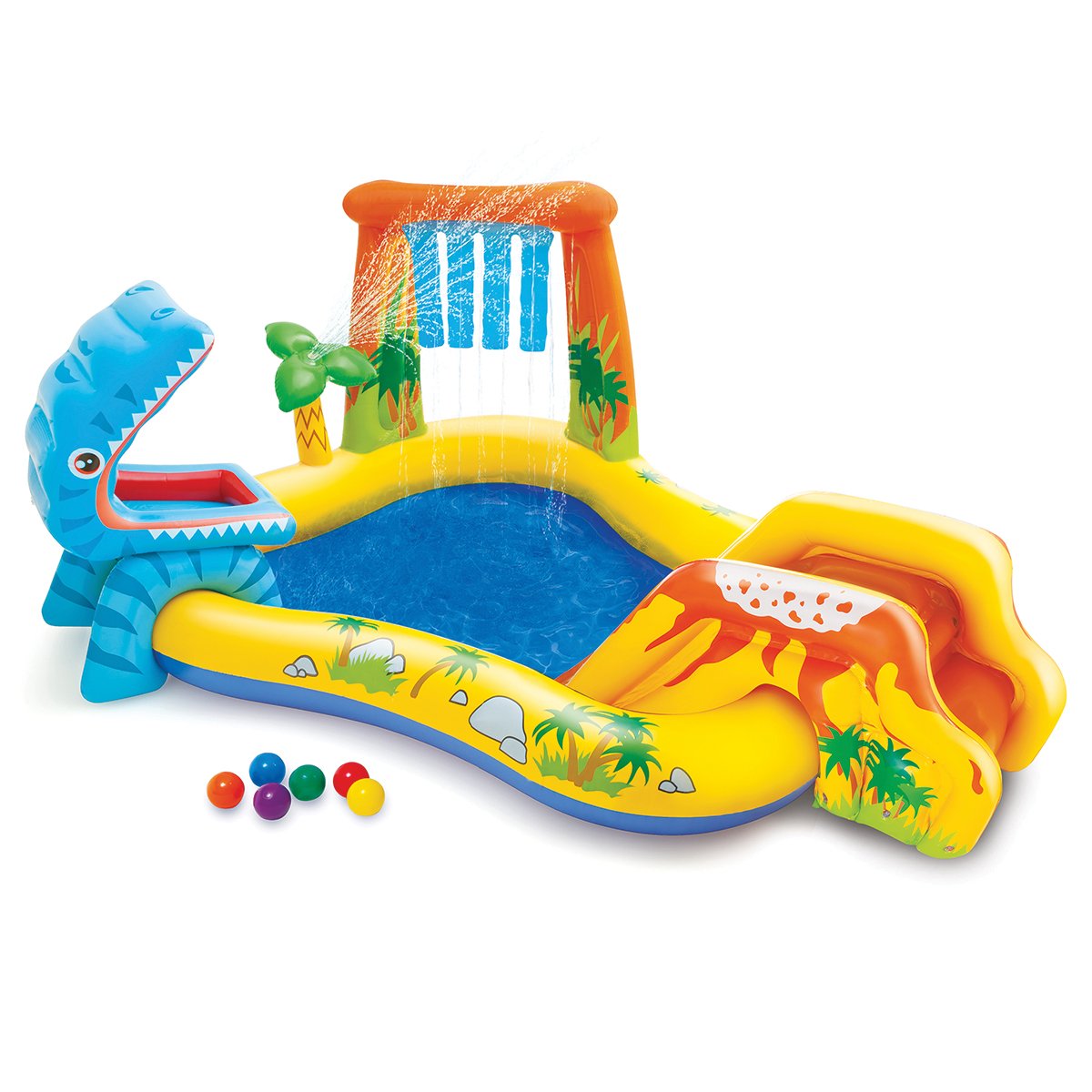 Intex 57444 Dinosaur Play Centre Kids Inflatable Pool with Water Slide 1 Intex 57444 Dinosaur Play Centre Kids Inflatable Pool with Water Slide