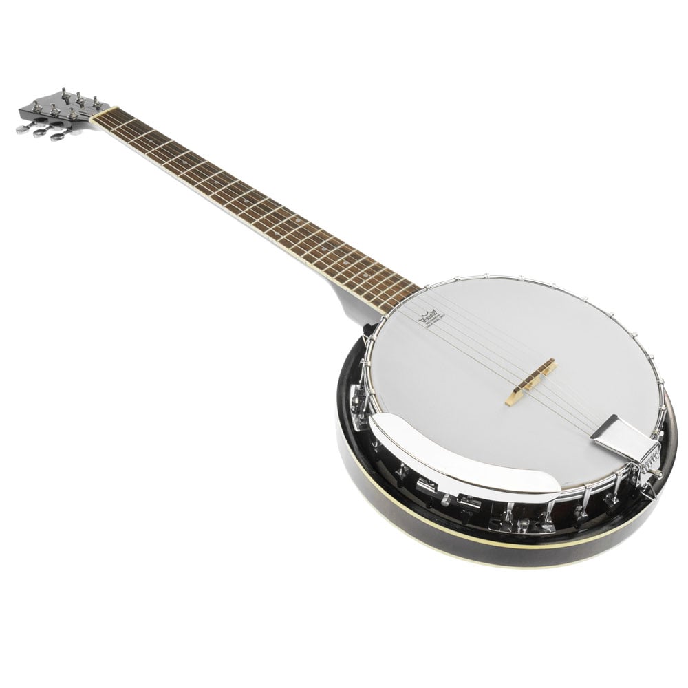Karrera 6 String Resonator Banjo - Black 1