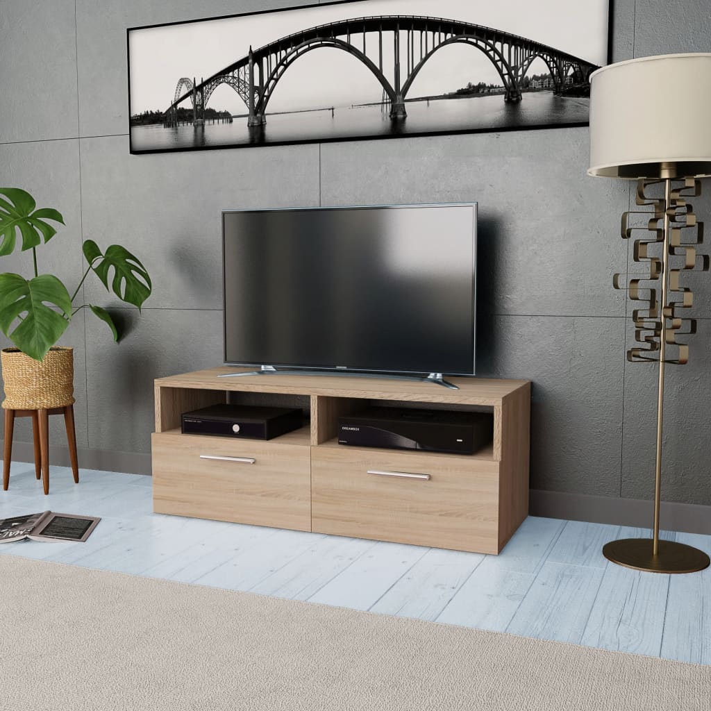 Tv Cabinet Chipboard 95x35x36 Cm Oak 1
