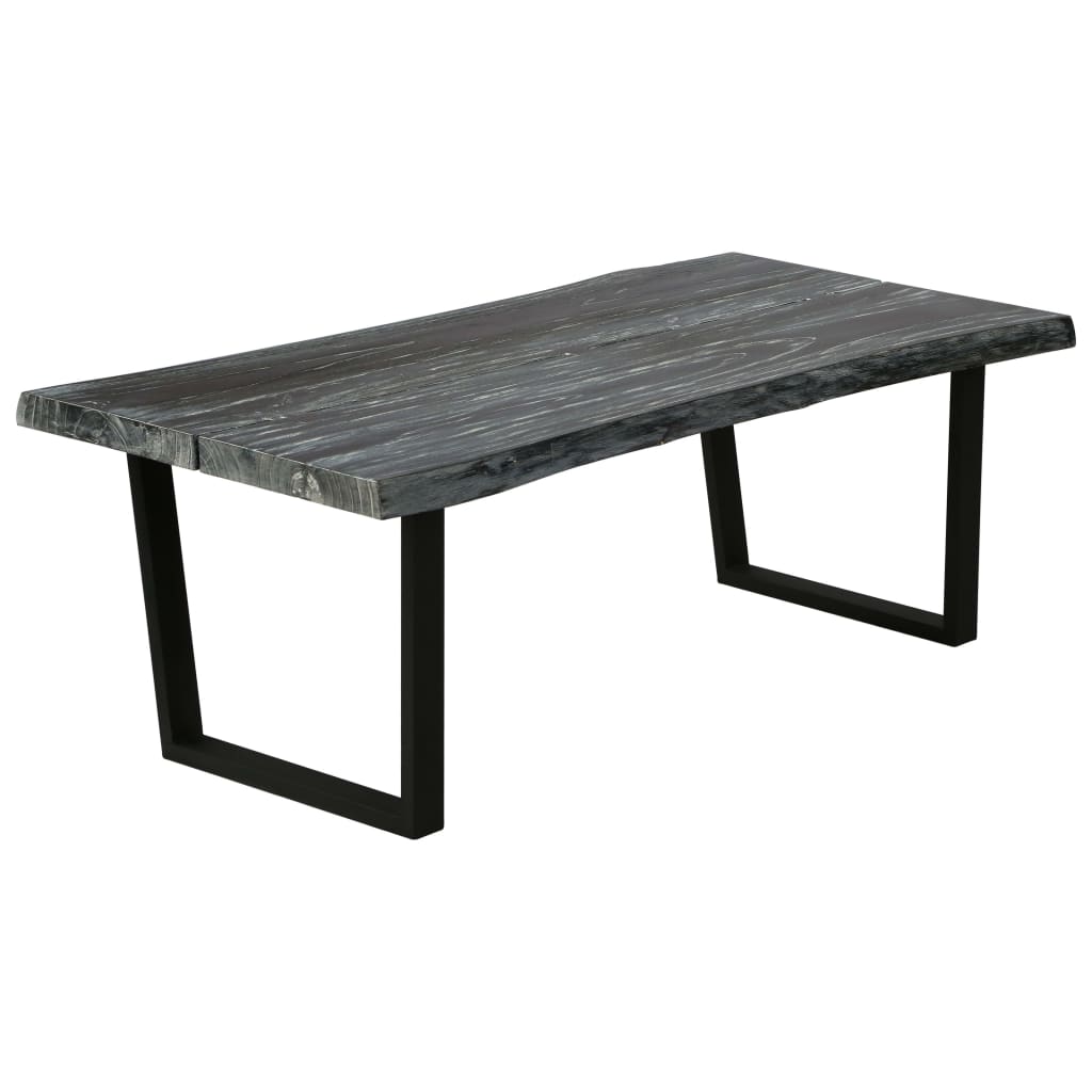 Coffee Table Solid Mindi Wood 102x56x41 Cm Grey 1