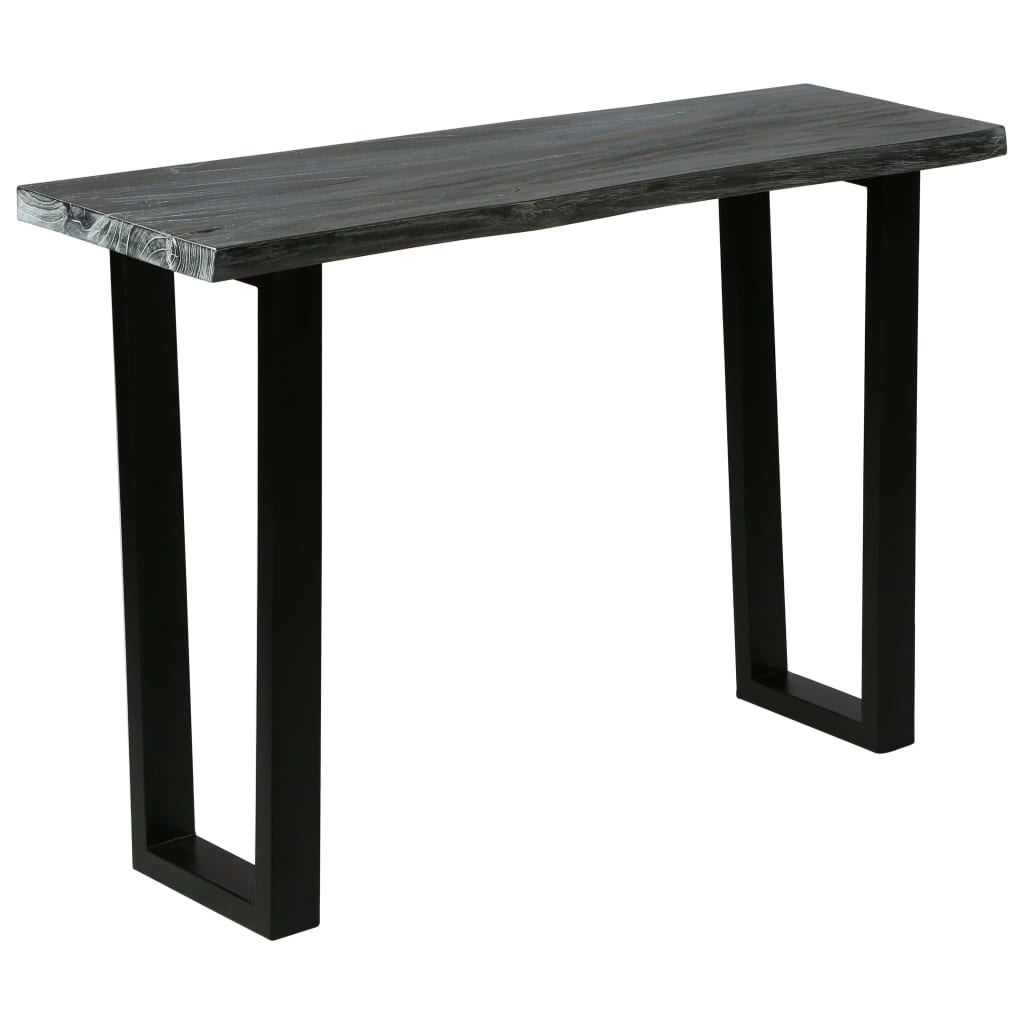 Console Table Solid Mindi Wood 110x35x75 Cm Grey 1