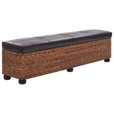Bench Seagrass 140x29x36 Cm Brown