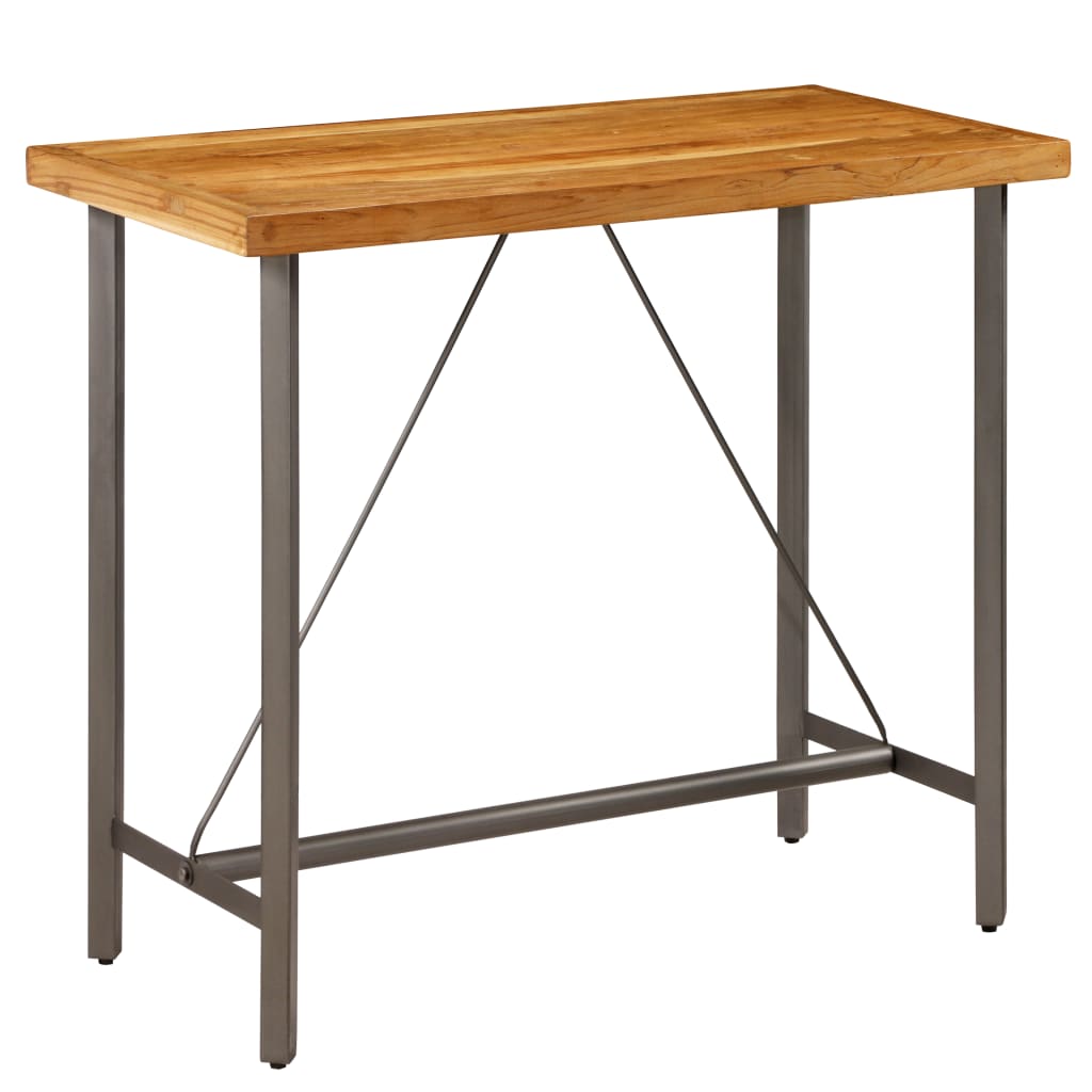 Bar Table Solid Reclaimed Teak 120x58x106 Cm 2
