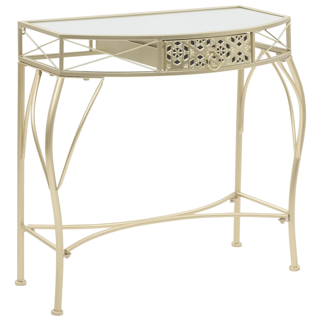 Side Table French Style Metal 82x39x76 Cm Gold 1