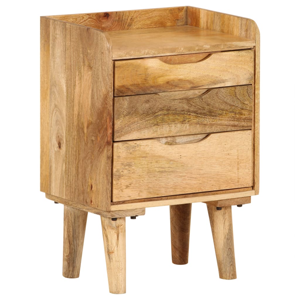 Bedside Cabinet Solid Mango Wood 40x30x59.5 Cm 1