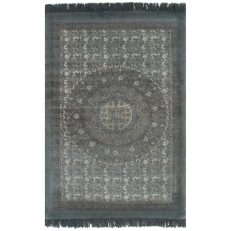 Kilim Rug Cotton 120x180 Cm With Pattern Grey