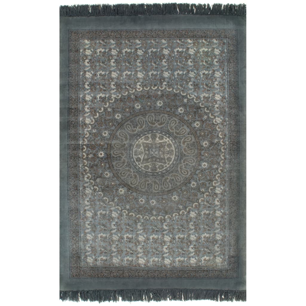 Kilim Rug Cotton 120x180 Cm With Pattern Grey 1