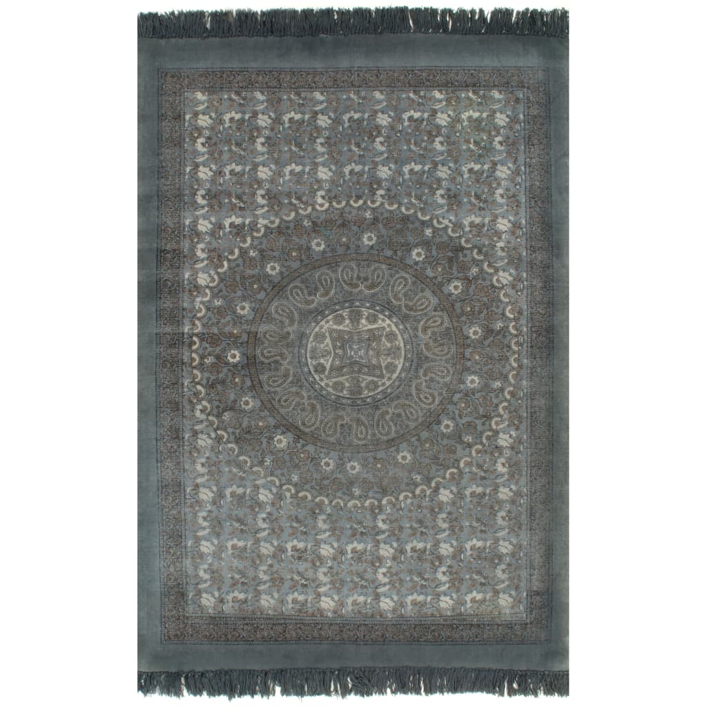 Kilim Rug Cotton 120x180 Cm With Pattern Grey 1 Kilim Rug Cotton 120x180 Cm With Pattern Grey