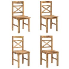 Dining Chairs 4 Pcs Solid Mango Wood