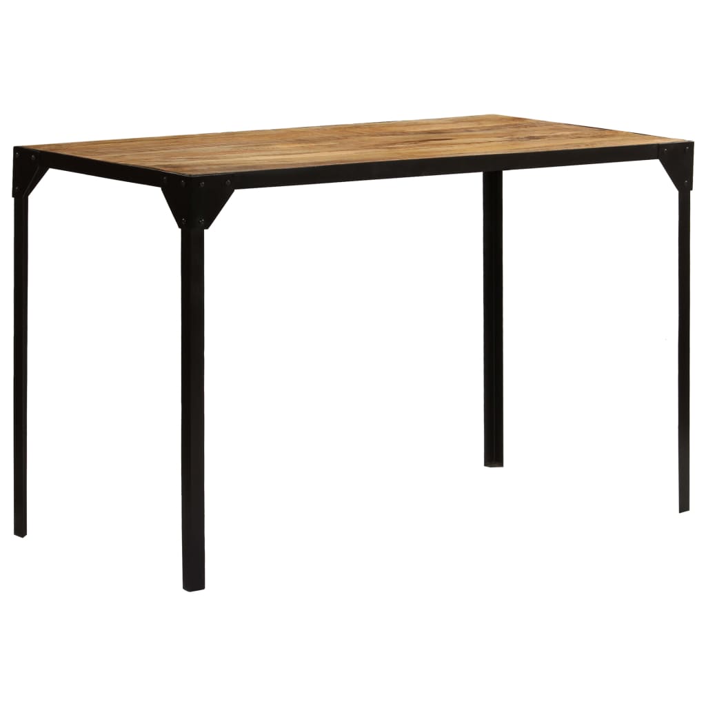 Dining Table Solid Rough Mange Wood And Steel 120 Cm 2