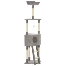 Cat Tree With Sisal Scratching Post Grey 180 Cm