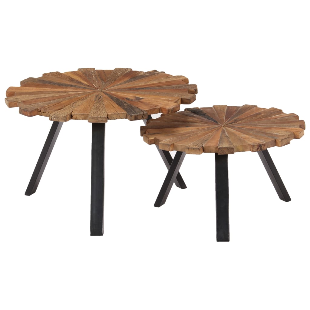 Coffee Tables 2 Pcs Solid Reclaimed Wood 1