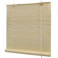 Natural Bamboo Roller Blinds 80 X 160 Cm