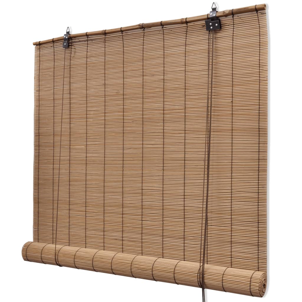 Brown Bamboo Roller Blinds 80 X 160 Cm 1 Brown Bamboo Roller Blinds 80 X 160 Cm