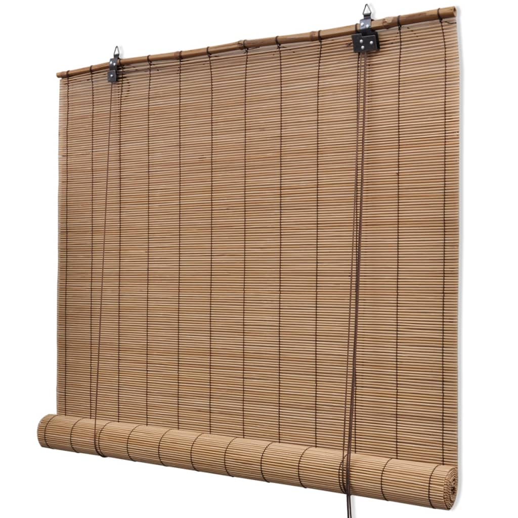 Brown Bamboo Roller Blinds 100 X 160 Cm 1