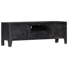 Tv Cabinet Black 118x30x40 Cm Solid Mango Wood