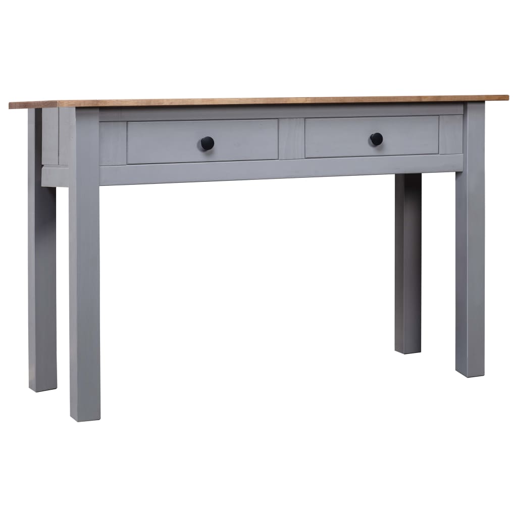 Console Table Grey 110x40x72 Cm Solid Pine Wood Panama Range 1