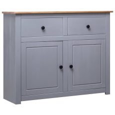 Sideboard Grey 93x40x80 Cm Solid Pinewood