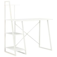 Desk With Shelving Unit White 102x50x117 Cm