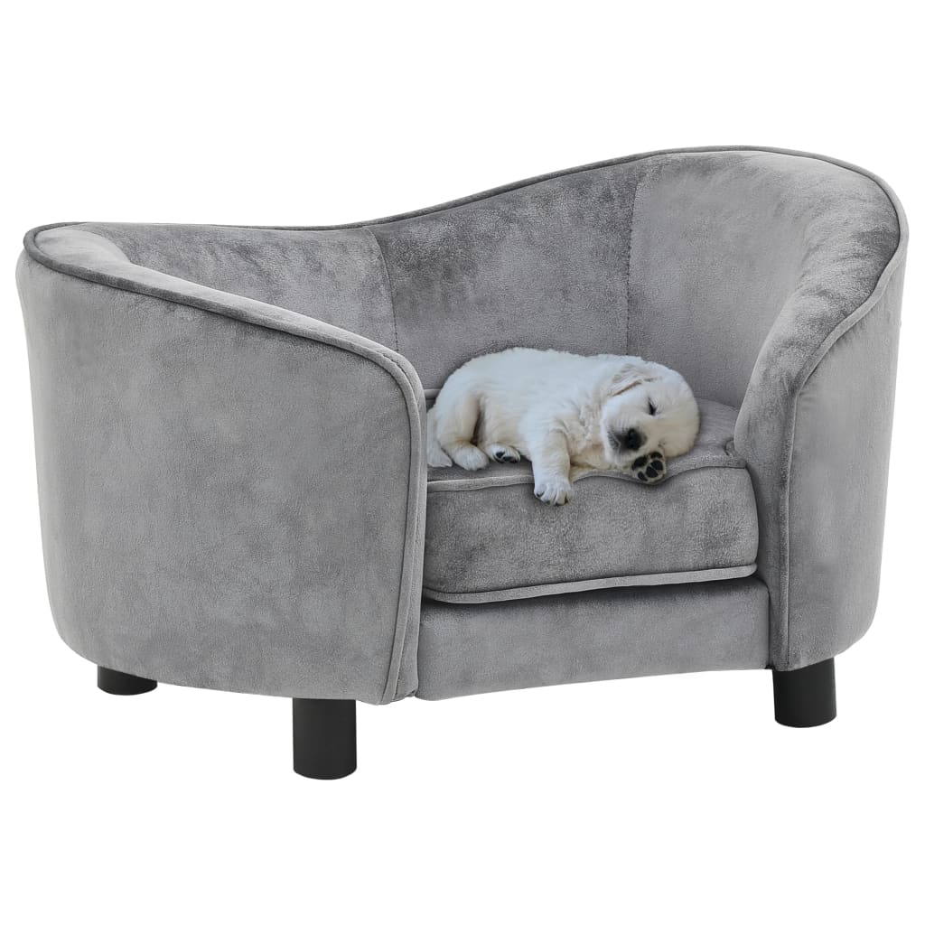 Dog Sofa Grey 69x49x40 Cm Plush 2