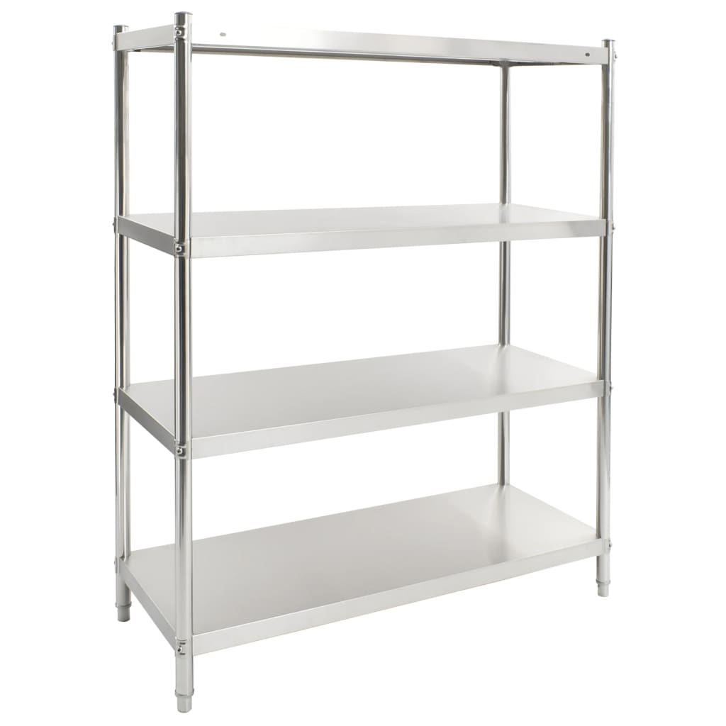 4-tier Kitchen Shelf 120x50x155 Cm Stainless Steel 2
