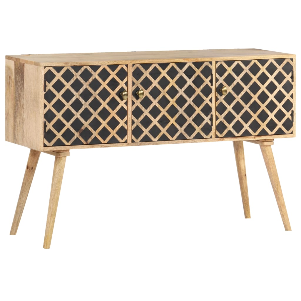Sideboard 118x35x75 Cm Solid Mango Wood 1