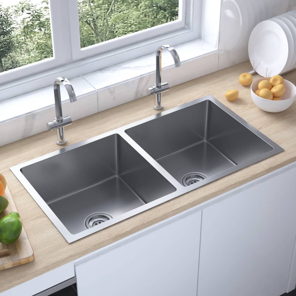148772 Handmade Kitchen Sink Stainless Steel 1