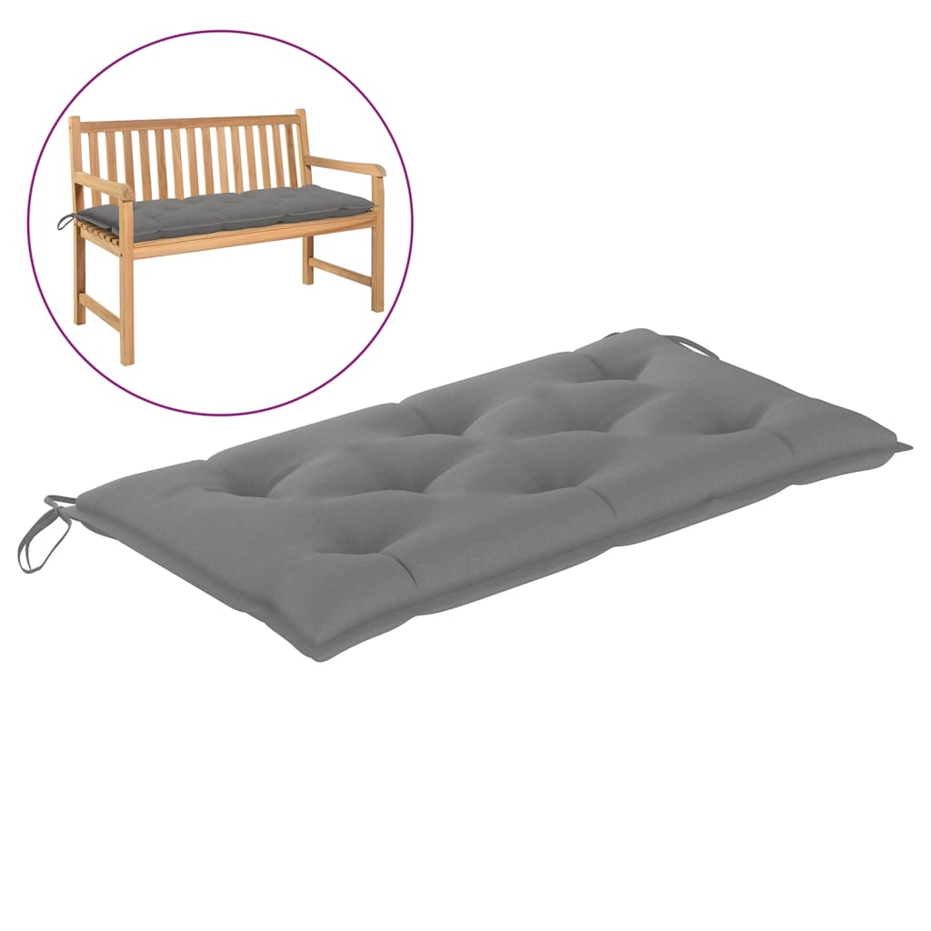 Garden Bench Cushion Grey 100x50x7 Cm Fabric 1 Garden Bench Cushion Grey 100x50x7 Cm Fabric