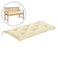 Garden Bench Cushion Cream White 100x50x7 Cm Fabric